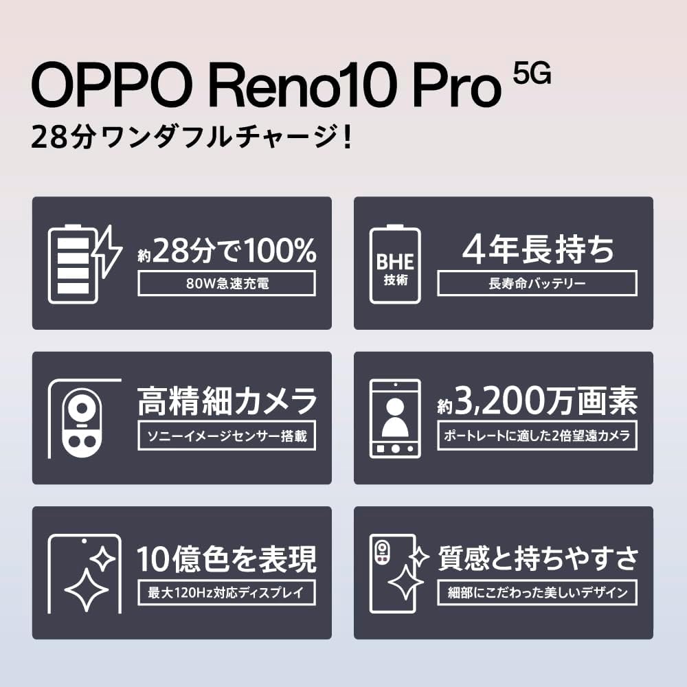 Amazon | OPPO Reno10 Pro 5G A302OP SOFTBANK版 SIMフリー docomo/au